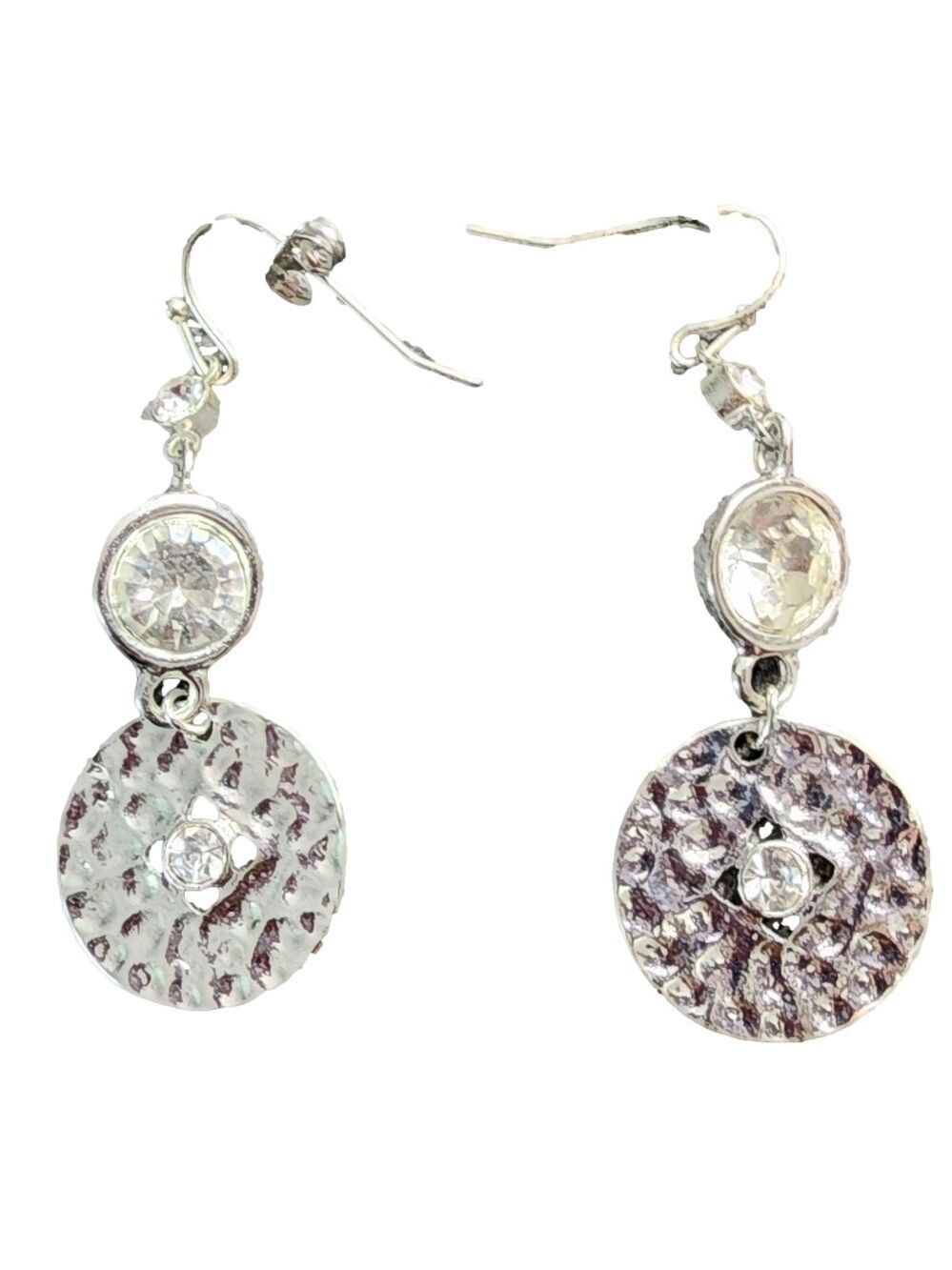 💥4 For $20💥Silver Dangle Earrings with Crystal Accents